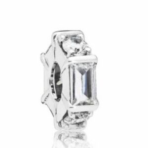 Pandora Silver Clear Emerald-Cut Crystal Spacer Charm